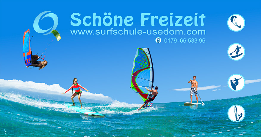 Kitesurfen, Surfen, Usedom, Ostsee